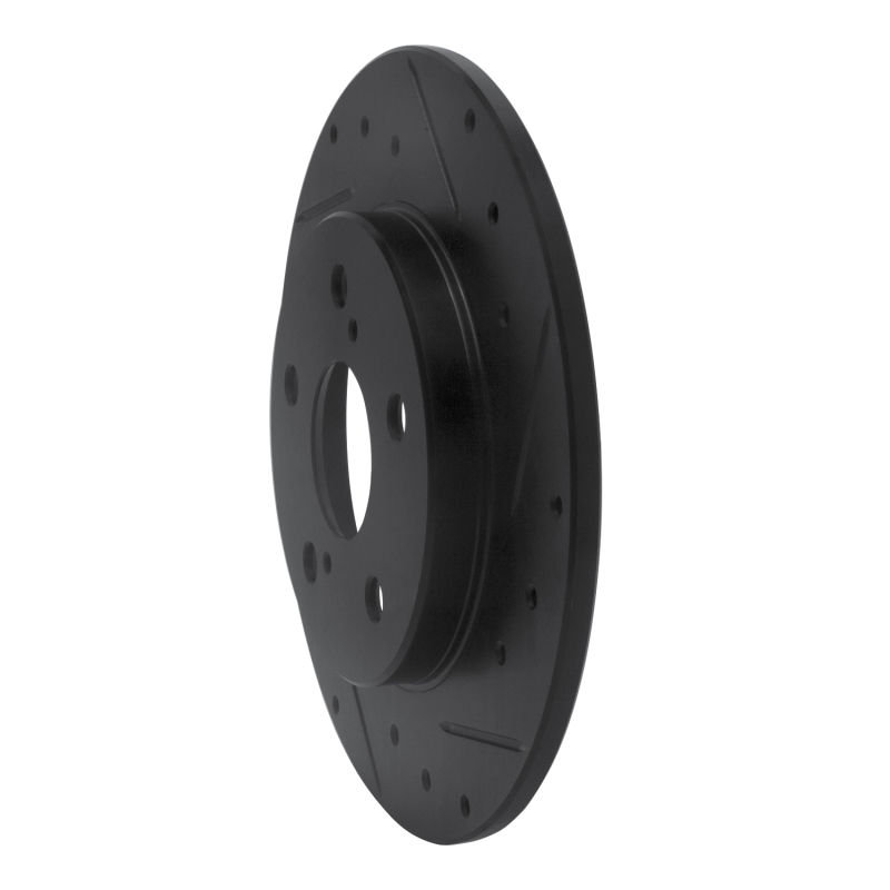 Pontiac Vibe Brake Rotor (1) - Rear Right - R1 Concepts - Drilled & Slotted - Black - `08-`18